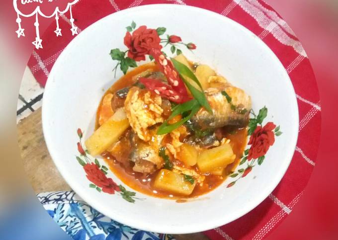 Resep: Masak Mix Sarden Telur Kentang Sawi Sederhana Dan Enak