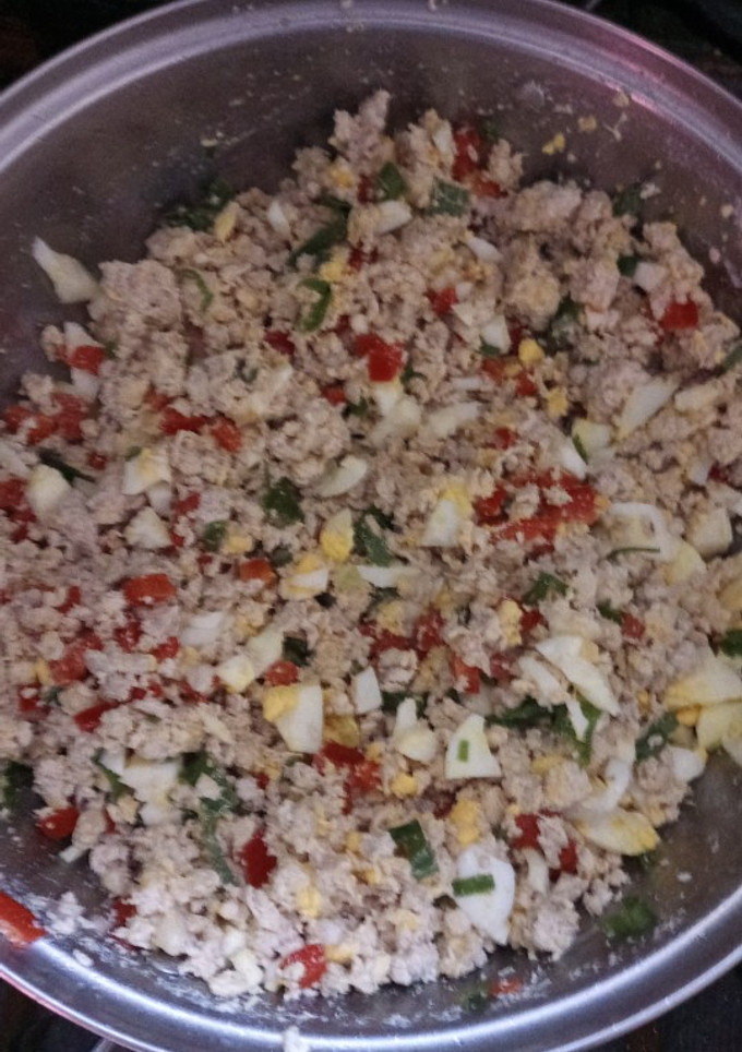 Una foto de Relleno de pollo para empanadas y tarta