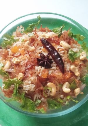 A picture of Nei Choru-Kerala Special Ghee Rice.