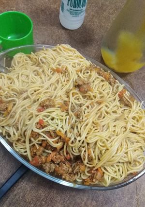 Una foto de Spagueti con salsa bolognesa
