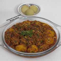 A picture of Spicy, Flavorful & Super Tasty Kathiyawadi Lasaniya Batata.