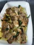 Patatas al horno con setas