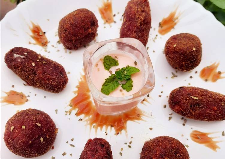 Recipe of Any-night-of-the-week Cheesy Beetroot Nuggets
