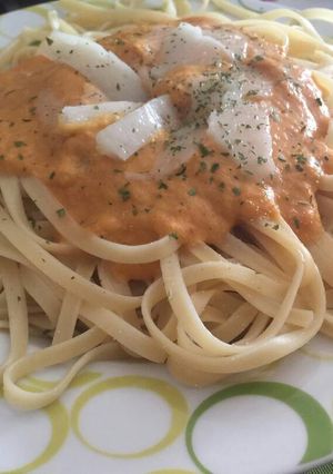 Foto principal de Tallarines con salsa de calabaza y queso