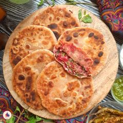 A picture of Minty Rajma Beetroot Paratha.