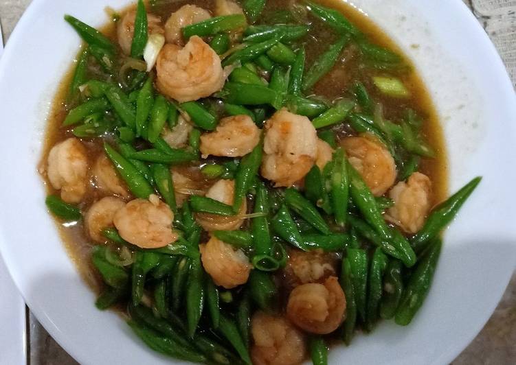 Tumis Udang Buncis Cucmey