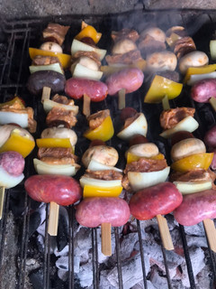 Una foto de Pinchos de salchicha