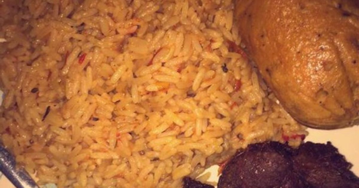 Jollof Rice Wit Moi Moi Recipe by aishat Umar - Cookpad