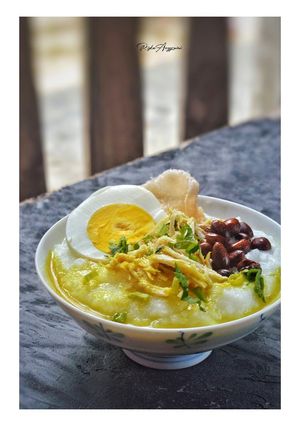Foto resep Bubur Ayam Kaldu Kuning
