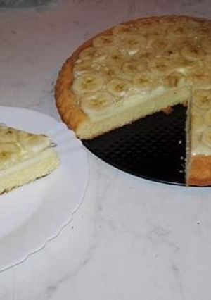Banános gyümölcstorta recept fotója