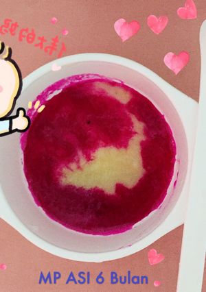Foto resep MPasi 6mo Pure Buah Naga + Pisang