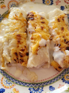 Una foto de Canelones para Navidad, con relleno de mi Moussaka Griega