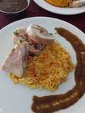 Muslo de pollo relleno con Arroz