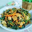 Tumis Kangkung Bakso Wortel