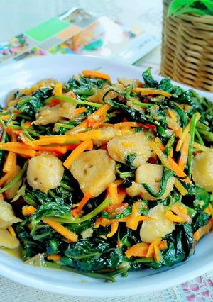 Foto resep Tumis Kangkung Bakso Wortel