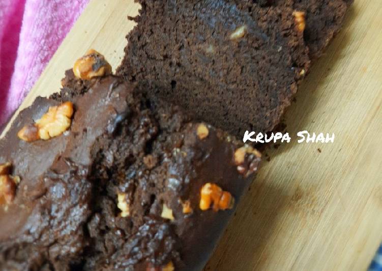 How to Cook Appetizing Whole wheat choco banana walnut cake