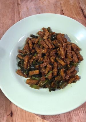 Foto resep Tempe orek cabe ijo