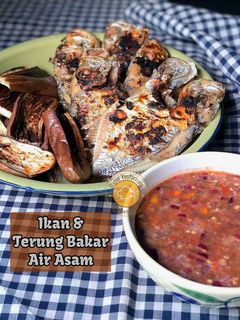 Gambar Ikan & Terung Bakar Air Asam