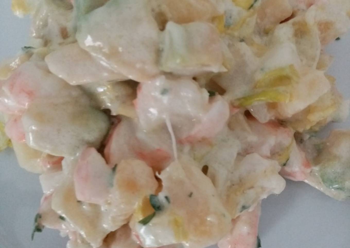 Ensalada de aguacate y langostinos