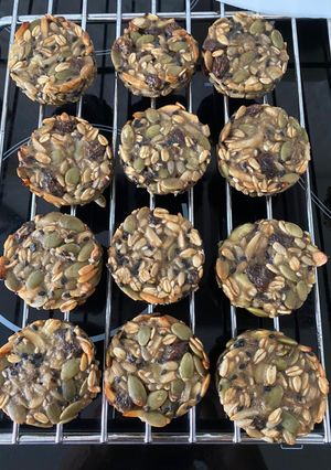 A picture of No flour, Multi-Grain Banana Cookies.