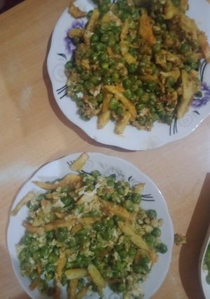 صورة لوصفة شكشوكة ربيعية روعة وجلبانة بالبيض 😋