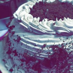 A picture of Homemade chocolate cake.