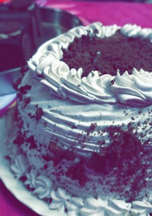 A picture of Homemade chocolate cake.