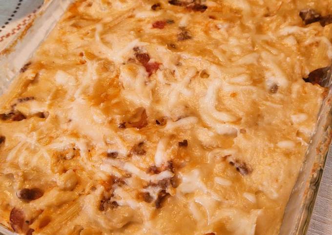 Recipe of Speedy Baked Pasta w/ White Sauce