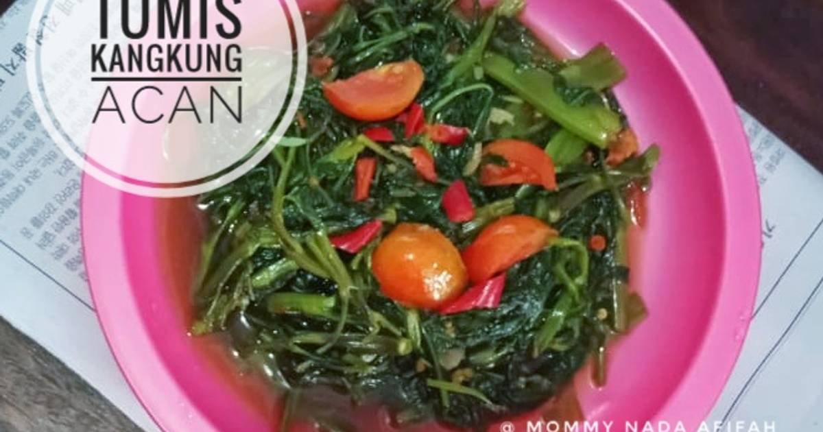 Resep Tumis Kangkung Acan Terasi Oleh Mommy Nada Afifah Cookpad