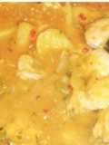 Congrio con salsa de langostinos