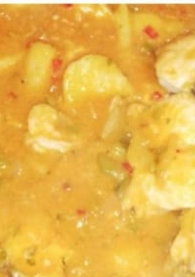 Una foto de Congrio con salsa de langostinos
