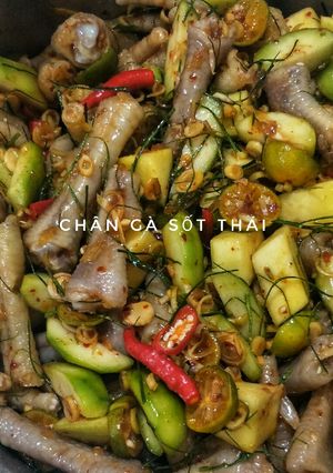 Hình của món Chân gà sốt thái.
