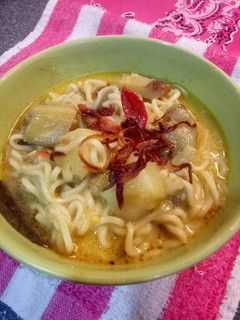 Foto resep Lodeh terong kentang mie bumbu iris