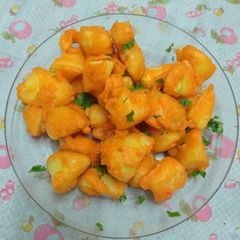 A picture of Fried potatoes(viazi karai)#kidsrecipe#4weekschallenge.