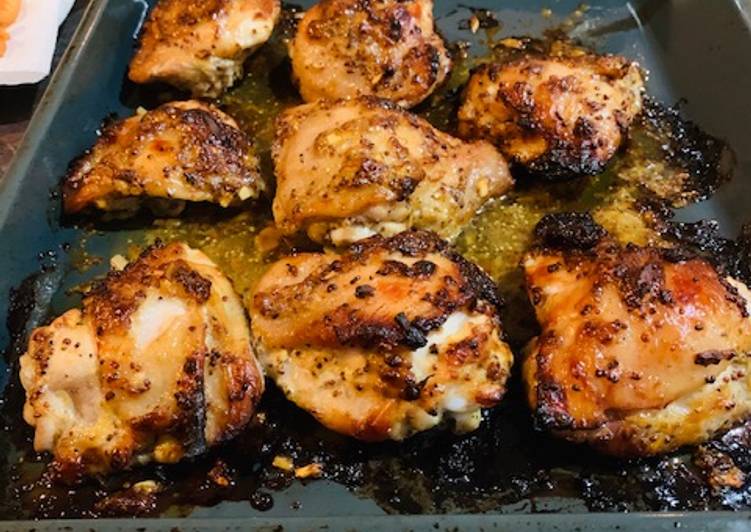 Bagaimana Menyiapkan Oven Baked Chicken Thighs (Resep No. 43) yang Bikin Ngiler