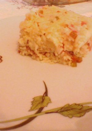 Una foto de Pastel de arroz con caballa