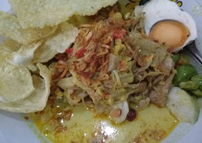 Resep Lontong sayur spesial telor asin ala Rochma Anti Gagal