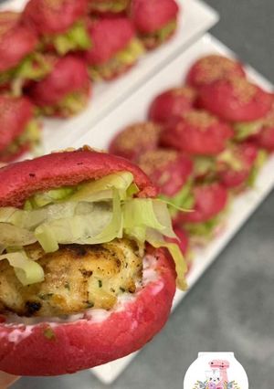 صورة لوصفة 🍔 خبز البرغر الاحمر 🍔♥️