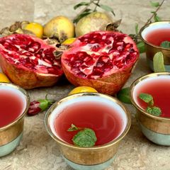 A picture of Pomegranate orange tea.