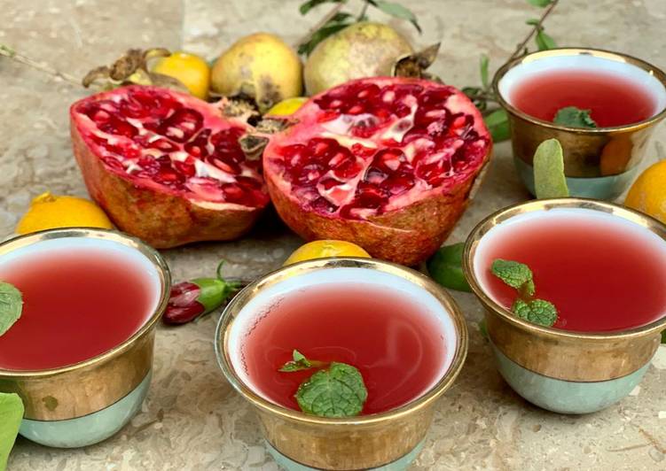 Steps to Prepare Speedy Pomegranate orange tea