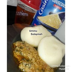 A picture of Tuwon Couscous With Egusi Soup😋.