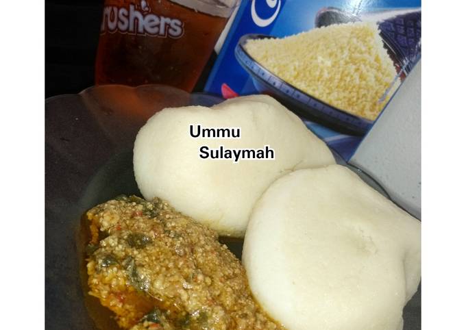 Easiest Way to Prepare Speedy Tuwon Couscous With Egusi Soup๐ Easiest Way to Prepare Speedy Tuwon Couscous With Egusi Soup๐