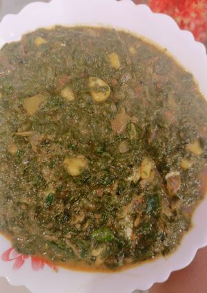 A picture of Corn Palak.