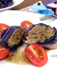 【御釀拌淋風味】紫包心菜肉捲 的食譜成品照片