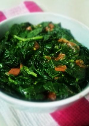 A picture of Mrenda (traditional vegetables).