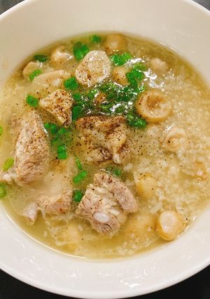 Hình của món Cháo sườn heo nấm rơm.