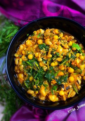A picture of Lentils Spinach Stew.