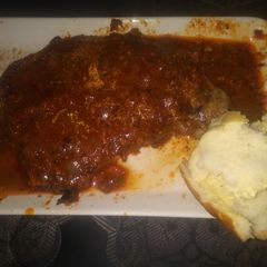 Anita's Rib 👁 Steak With Salsa A picture of Anita's Rib 👁 Steak With Salsa.