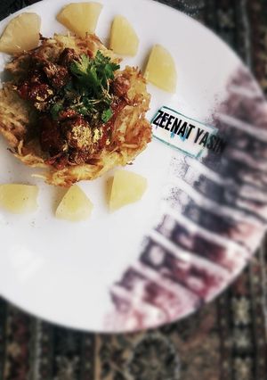 A picture of Potato Stuffed Nest.