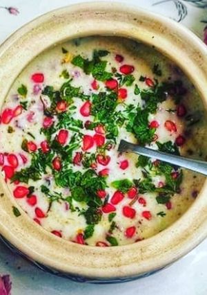 A picture of Pomegranate Raita.